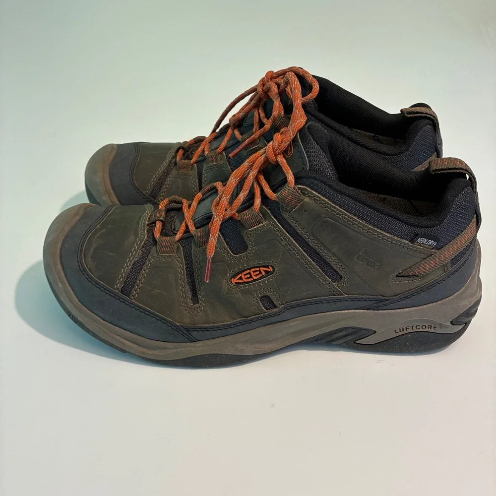 KEEN Circadia Low Waterproof Hiking Shoes Mens Brown Black LuftCore 105678